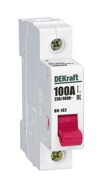 Выключатель нагрузки ВН-102 1Р 100А DEKraft